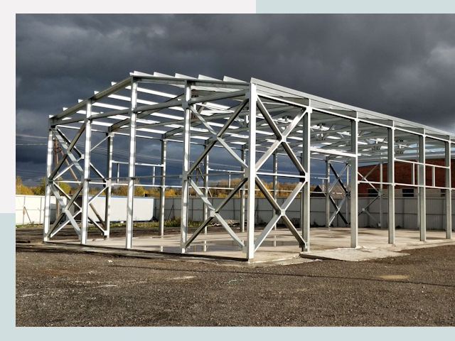 Двускатные ангары в Тобольск от 610 руб. за квадрат