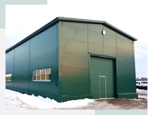 Двускатные ангары в Тобольске