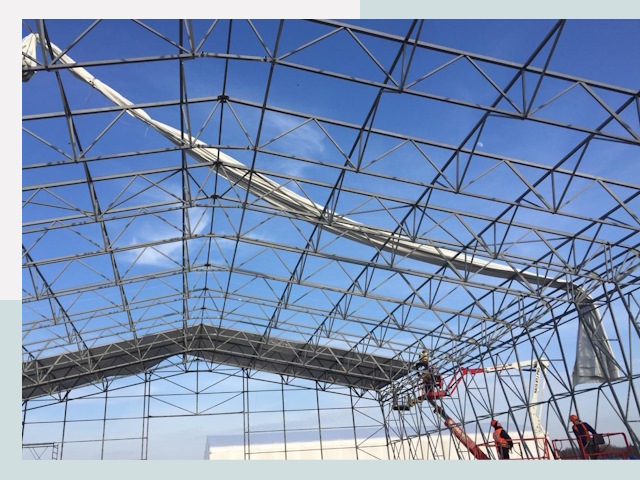 Шатровые ангары от 610 руб. в Тобольске и Тюменской области