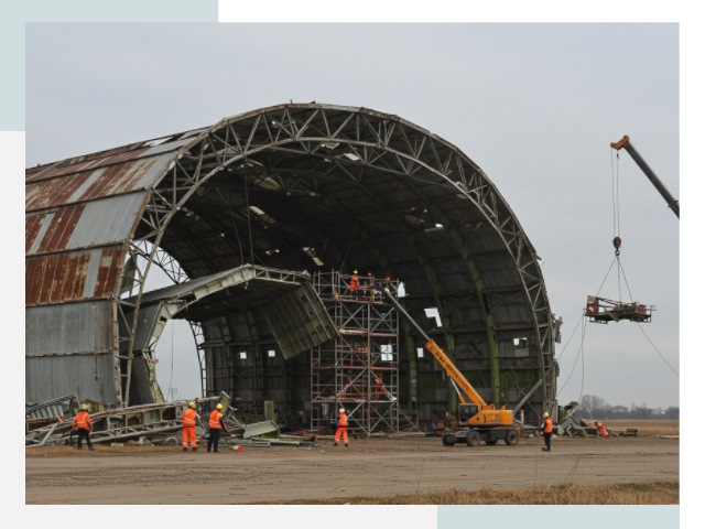 Демонтаж ангаров в Тобольске